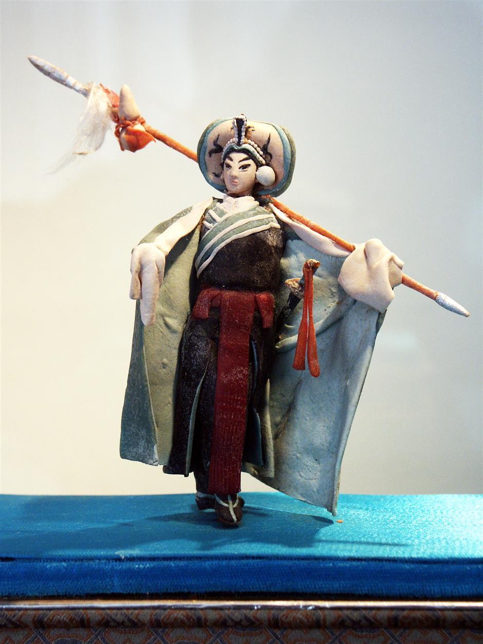 a dough figurine made by zhao kuoming in the 1960s features the